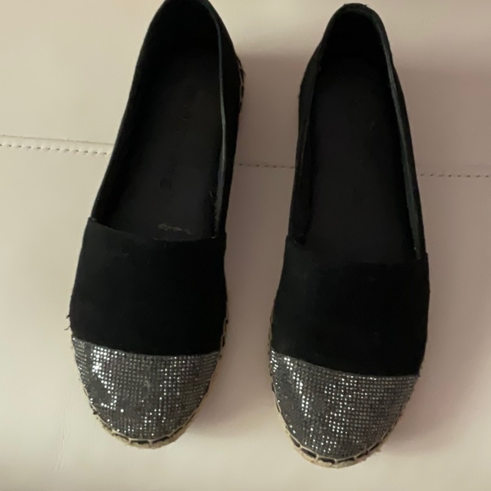 Black suede an stones KENDALL+KYLIE flat shoe  6